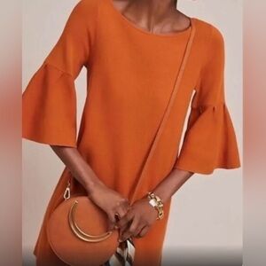 Anthropologie Moth Women's Bell Sleeve Orange Size Medium